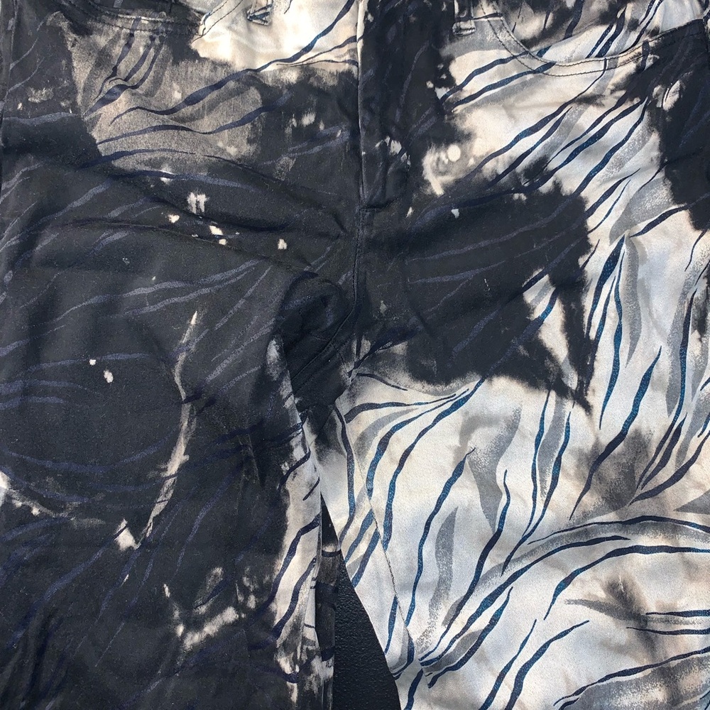 Guess Black and White Tie-Dye Straight Leg Jeans